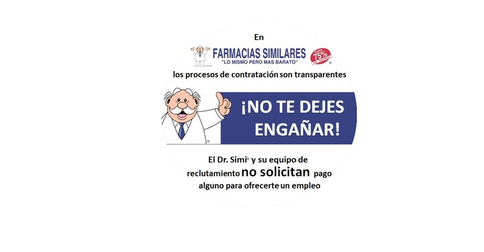 empleos de vendedor de farmacia nocturno en Farmacias de Similares